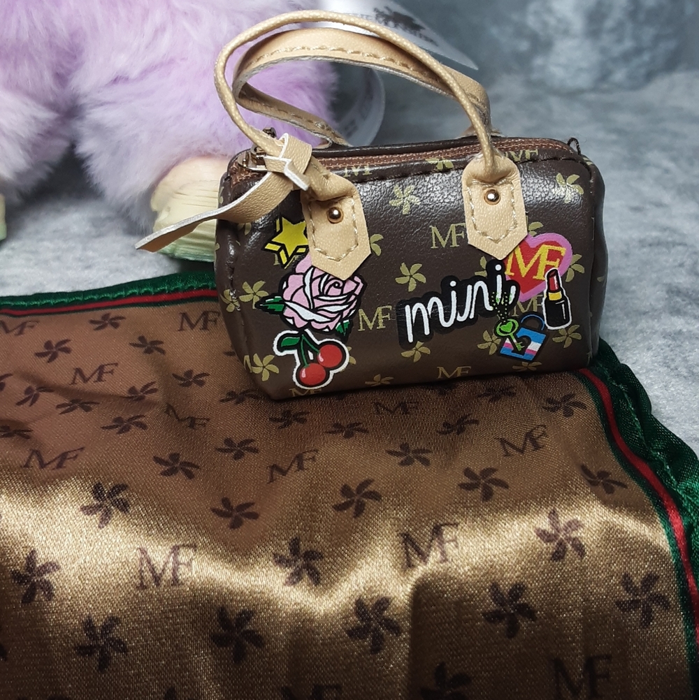 Scarf And Purse For Dolls Or 17 Cm Plush - Picture 4 of 4